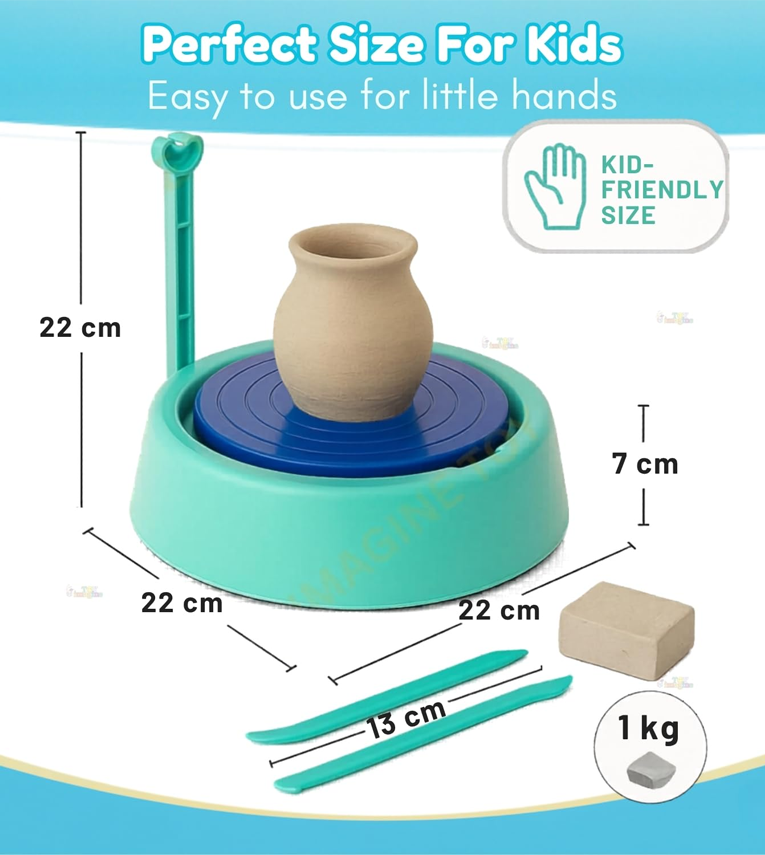 Kids Pottery Wheel Kit – DIY Battery Operated Pottery Making